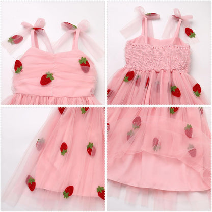 IBTOM CASTLE Toddler Baby Girl Birthday Dress Floral Sequin Tulle Tutu Dresses for Pageant Party Cake Smash Photoshoot
