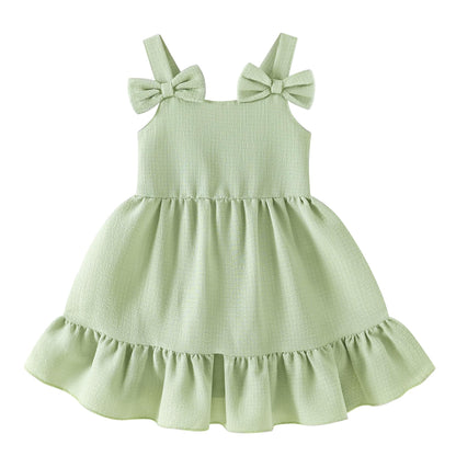 Infant Baby Girl Beach Sundress Casual Sleeveless Smocked Boho Dress Halter Ruffle Toddler Summer Outfits
