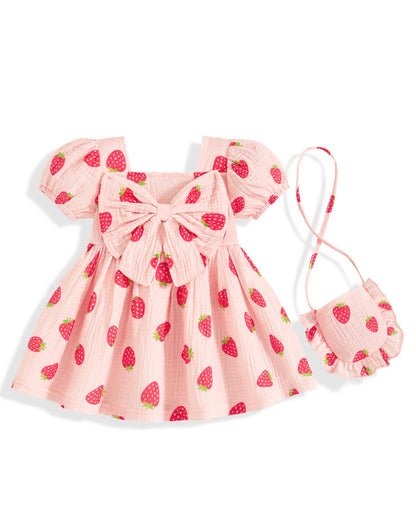 Vibebox Baby Girl Dress Summer Toddler Girls Party Outfit Bow Dresses 6M-3T