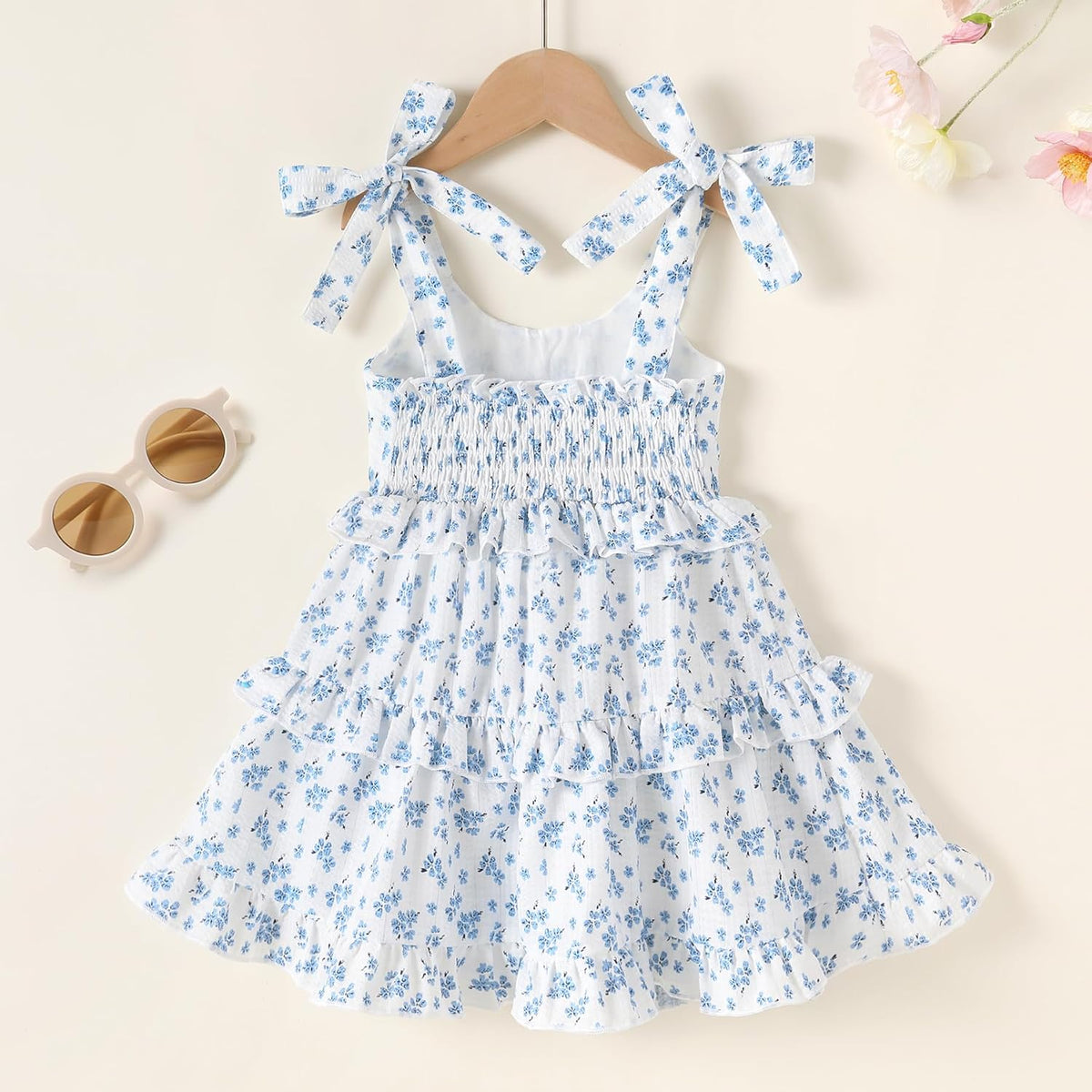 HAPPYMA Toddler Dress Baby Girl Sleeveless Ruffle Summer Clothes