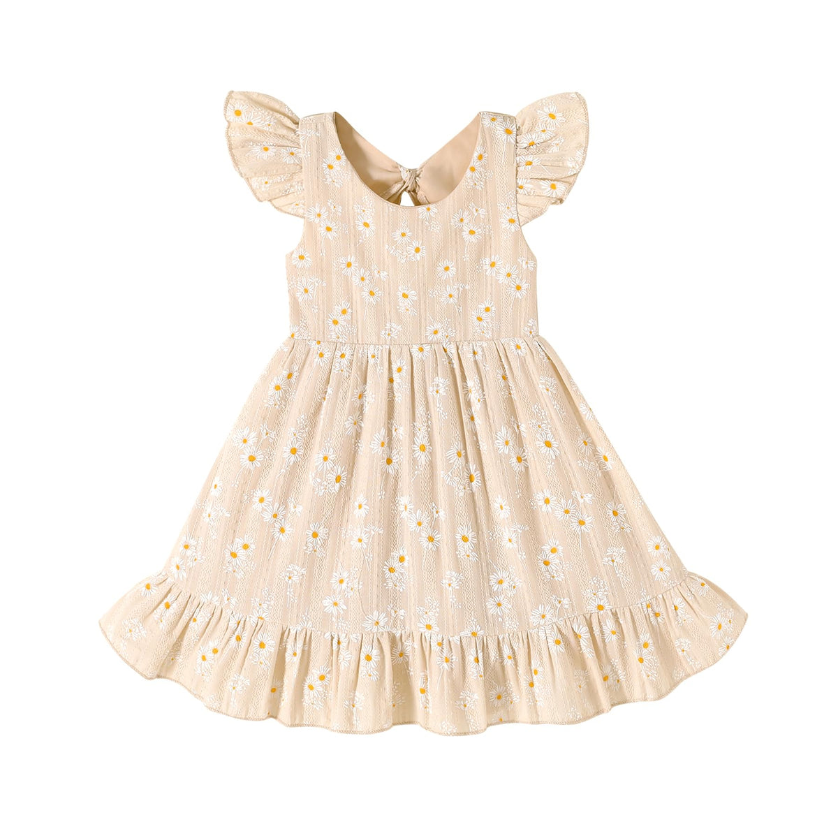 HAPPYMA Toddler Baby Girl Summer Dress Outfits Backless Bow Sundress