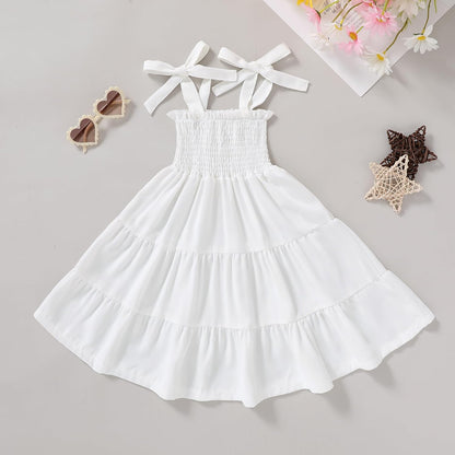 YOUNGER TREE Toddler Baby Girls Rainbow Dress Princess Sleeveless Halter Beach Tutu Sundress