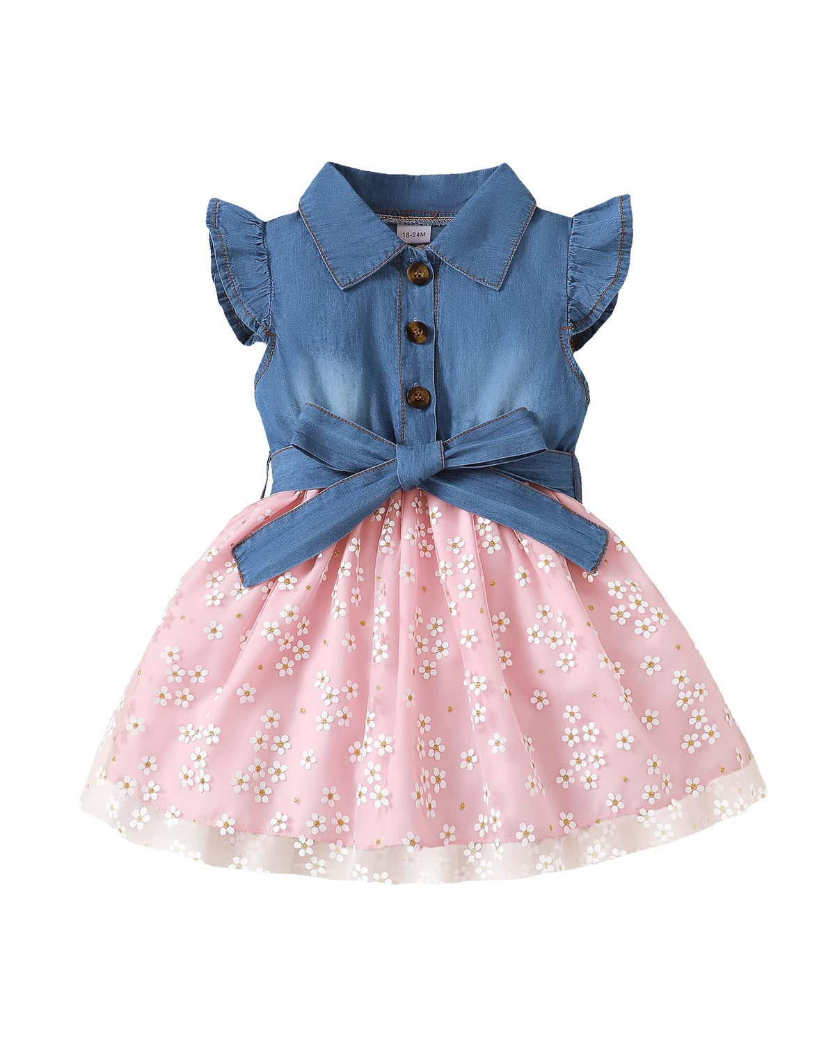 sweetabby Toddler Girl Clothes Denim Dresses Baby Summer Sundress Outfit