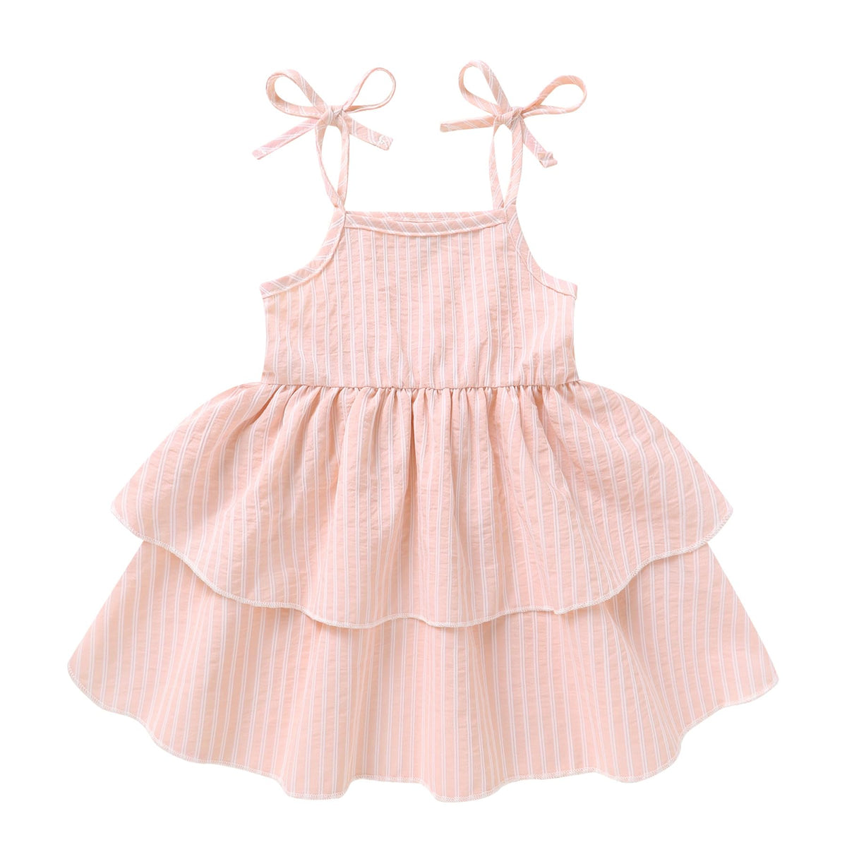 Happy Town Infant Baby Girl Dress Sleeveless Tiered Floral Strap Dresses Toddler Summer Sundress Clothes