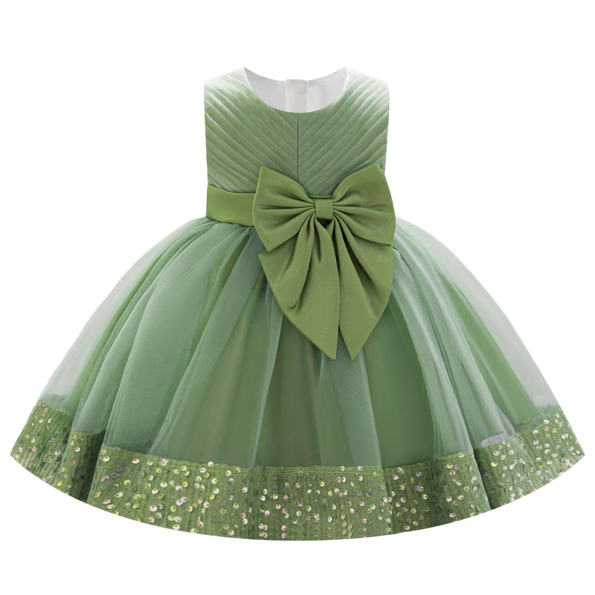 IBAKOM Baby Sleeveless 1st 2nd 3rd Birthday Cake Smash Outfits Toddler Girl Formal Wedding Tea Party Pageant Christmas Dress