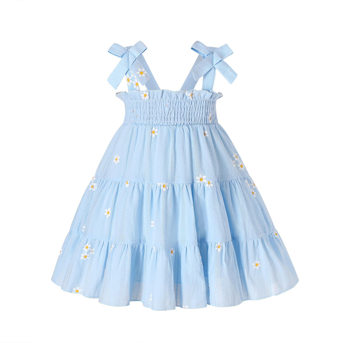 HAPPYMA Toddler Girl Summer Dress Floral Sleeveless Baby Outfits