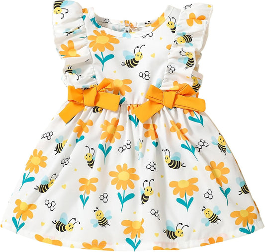 Mioglrie Baby Girl Dress Summer Clothes Infant Outfits Ruffle Sundress