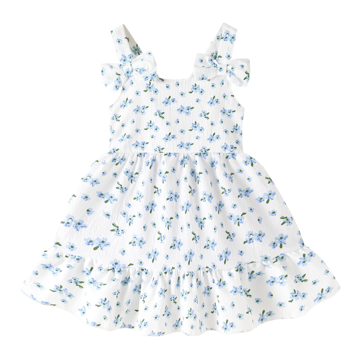 Infant Baby Girl Beach Sundress Casual Sleeveless Smocked Boho Dress Halter Ruffle Toddler Summer Outfits