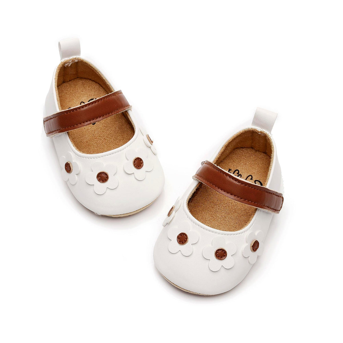 HONGTEYA Baby Girls Shoes Infant Mary Jane Flats Non Slip Newborn Moccasins