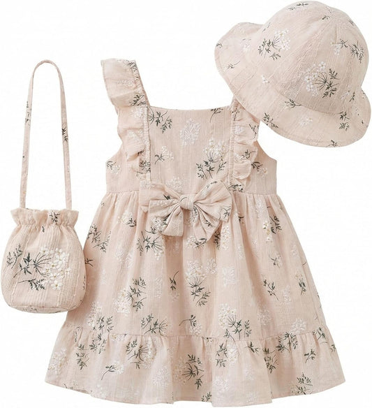 Baby Girl Dress Toddler Floral Cotton Boho Summer 6m 12m 18m 24m 2t