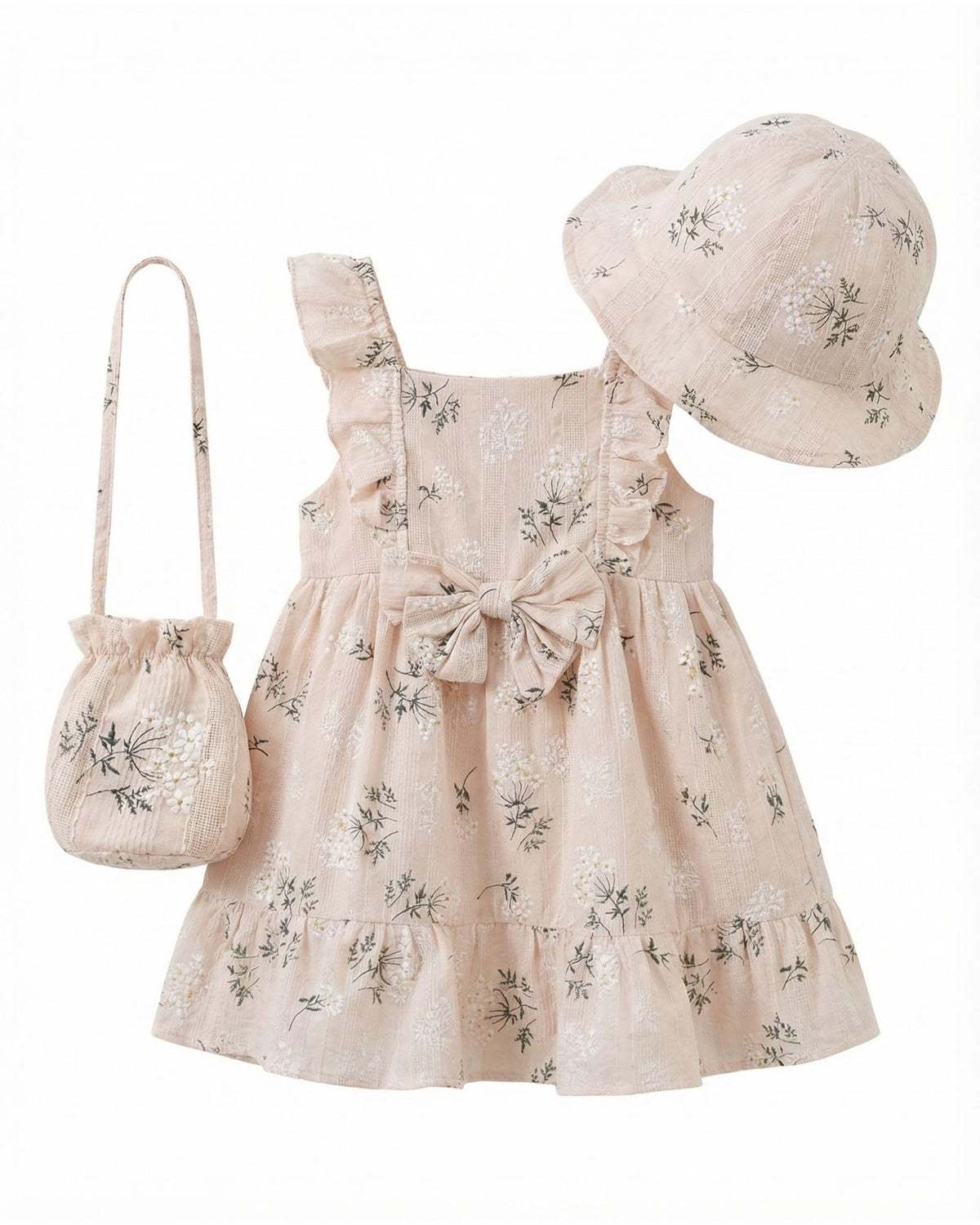 Baby Girl Dress Toddler Floral Cotton Boho Summer 6m 12m 18m 24m 2t