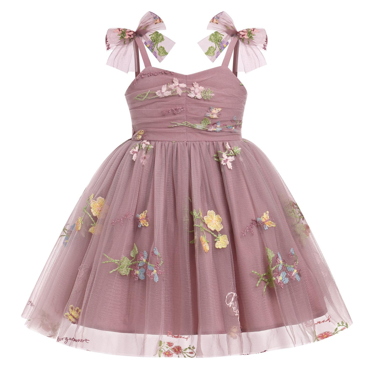 IBTOM CASTLE Toddler Baby Girl Birthday Dress Floral Sequin Tulle Tutu Dresses for Pageant Party Cake Smash Photoshoot