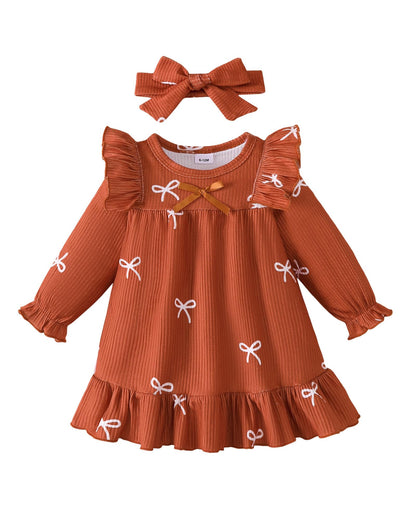 Renotemy Infant Baby Girl Clothes Toddler Ruffle Dresses Outfit Sets 3M-3T