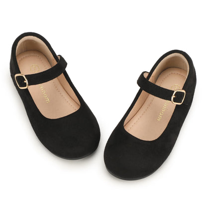 Hehainom Toddler Girls Dress Shoes Mary Jane Ballet Flats for Flower Girls