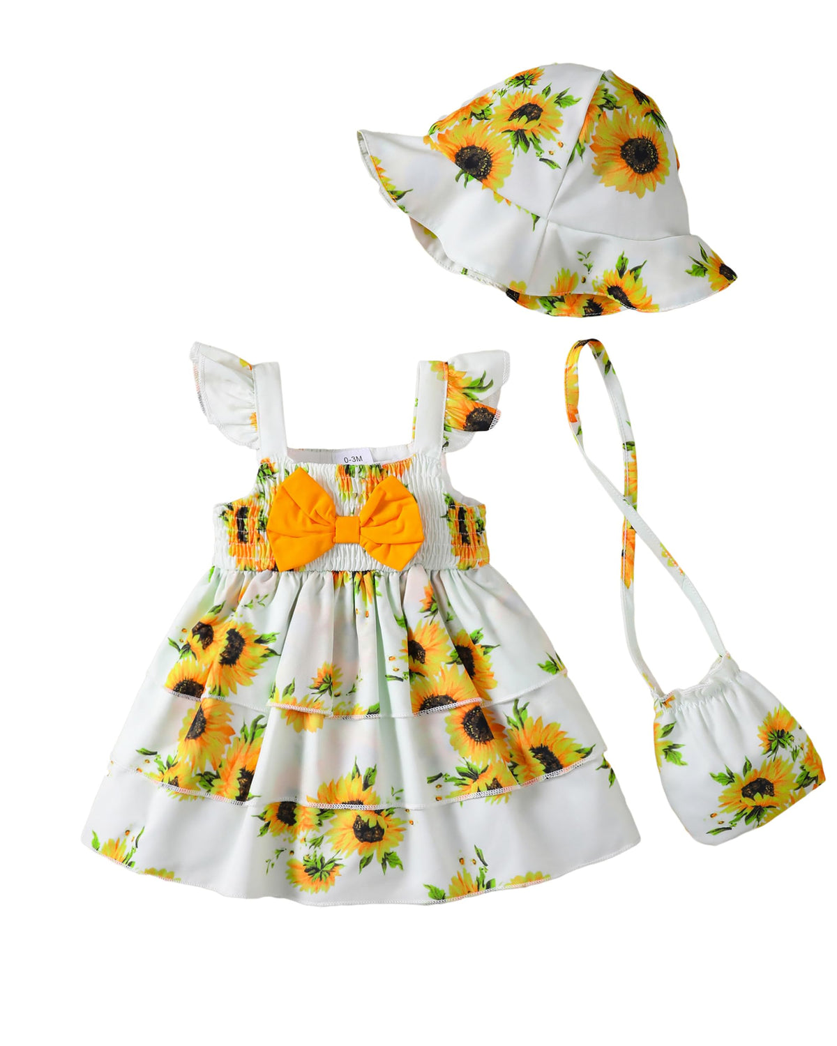 SODLON Baby Girl Dress Infant Newborn Clothes Summer Sleeveless Layer Ruffle Dresses Casual Beach Sundress for Girls 0M-3T