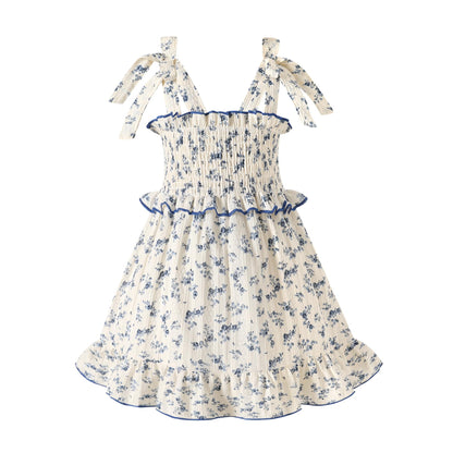 HAPPYMA Toddler Dress Baby Girl Sleeveless Ruffle Summer Clothes