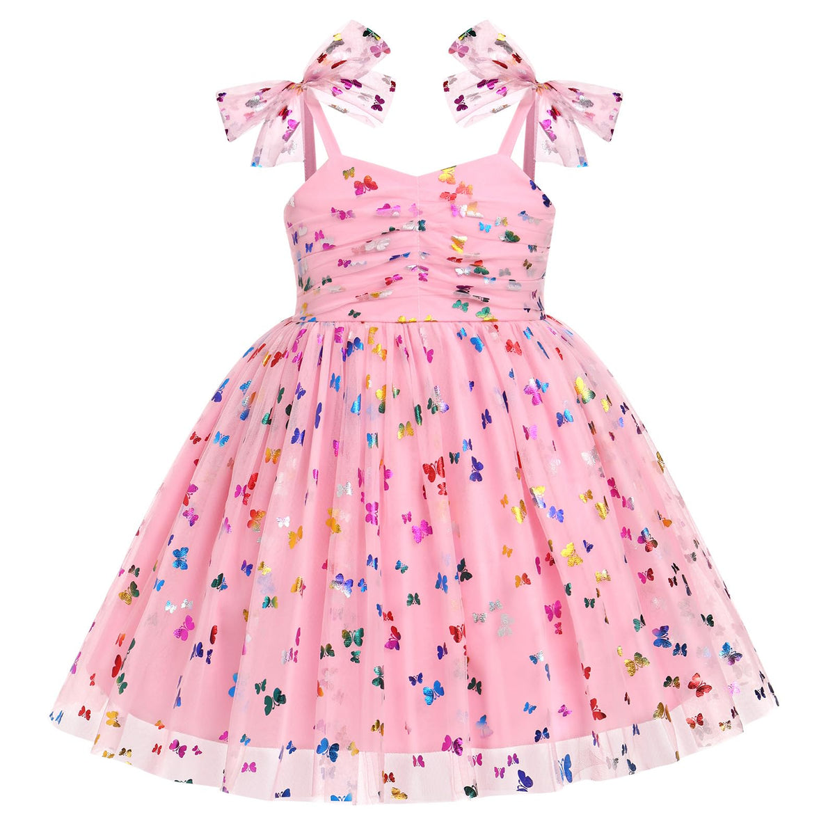 IBTOM CASTLE Toddler Baby Girl Birthday Dress Floral Sequin Tulle Tutu Dresses for Pageant Party Cake Smash Photoshoot