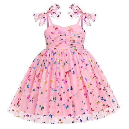 IBTOM CASTLE Toddler Baby Girl Birthday Dress Floral Sequin Tulle Tutu Dresses for Pageant Party Cake Smash Photoshoot