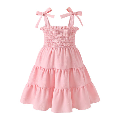 YOUNGER TREE Toddler Baby Girls Rainbow Dress Princess Sleeveless Halter Beach Tutu Sundress