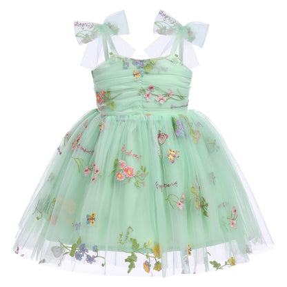 IBTOM CASTLE Toddler Baby Girl Birthday Dress Floral Sequin Tulle Tutu Dresses for Pageant Party Cake Smash Photoshoot