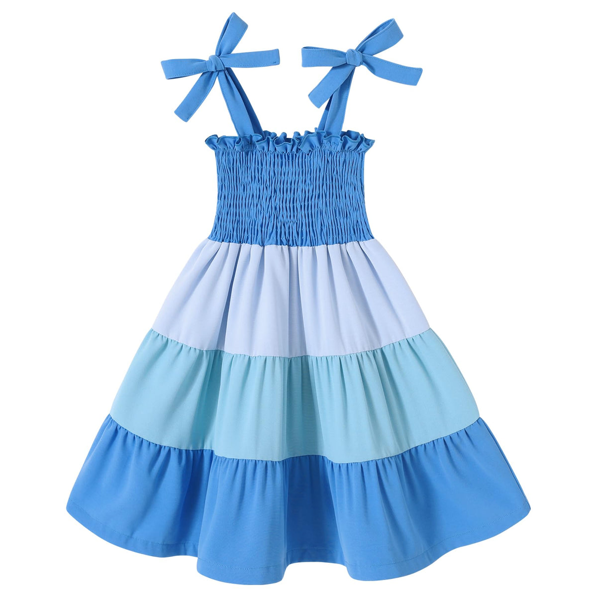 YOUNGER TREE Toddler Baby Girls Rainbow Dress Princess Sleeveless Halter Beach Tutu Sundress