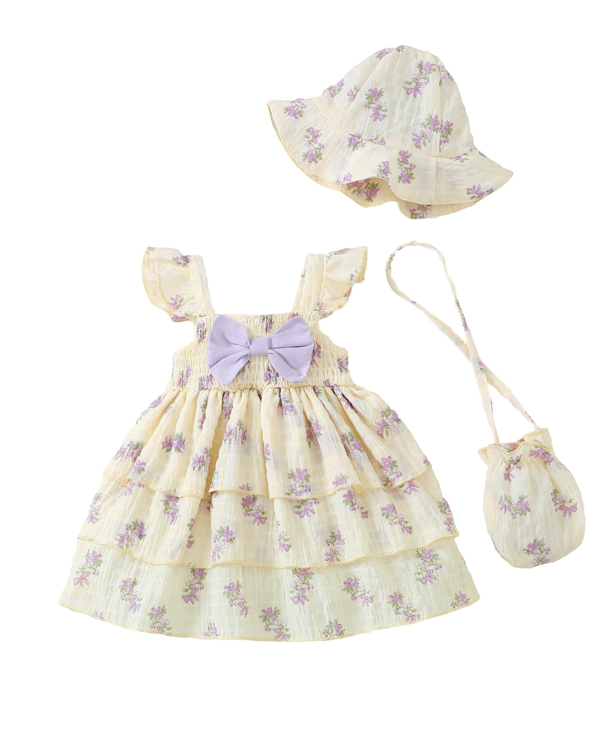 SODLON Baby Girl Dress Infant Newborn Clothes Summer Sleeveless Layer Ruffle Dresses Casual Beach Sundress for Girls 0M-3T