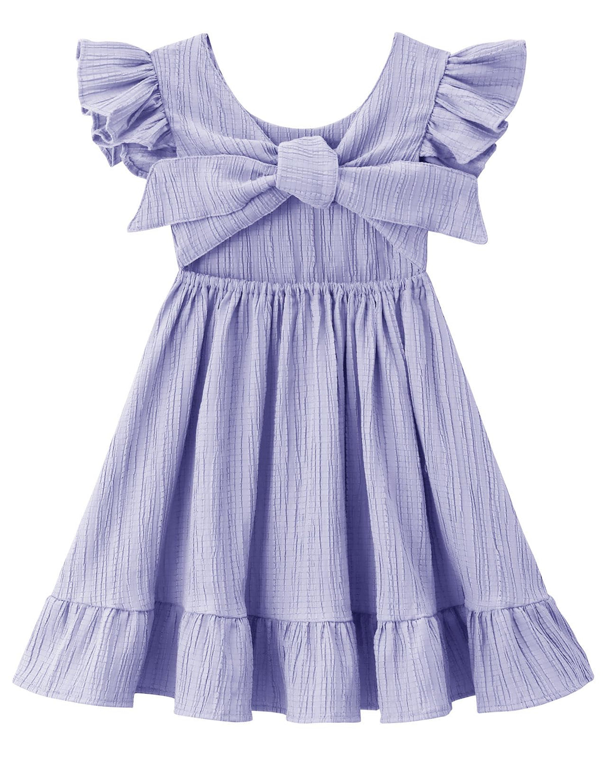 Toddler Girls Swing Backless Ruffle Hem Dress