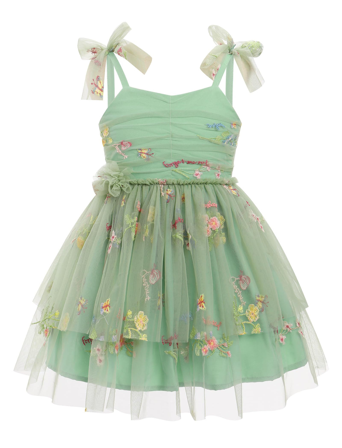 IBTOM CASTLE Toddler Baby Girl Birthday Dress Floral Sequin Tulle Tutu Dresses for Pageant Party Cake Smash Photoshoot