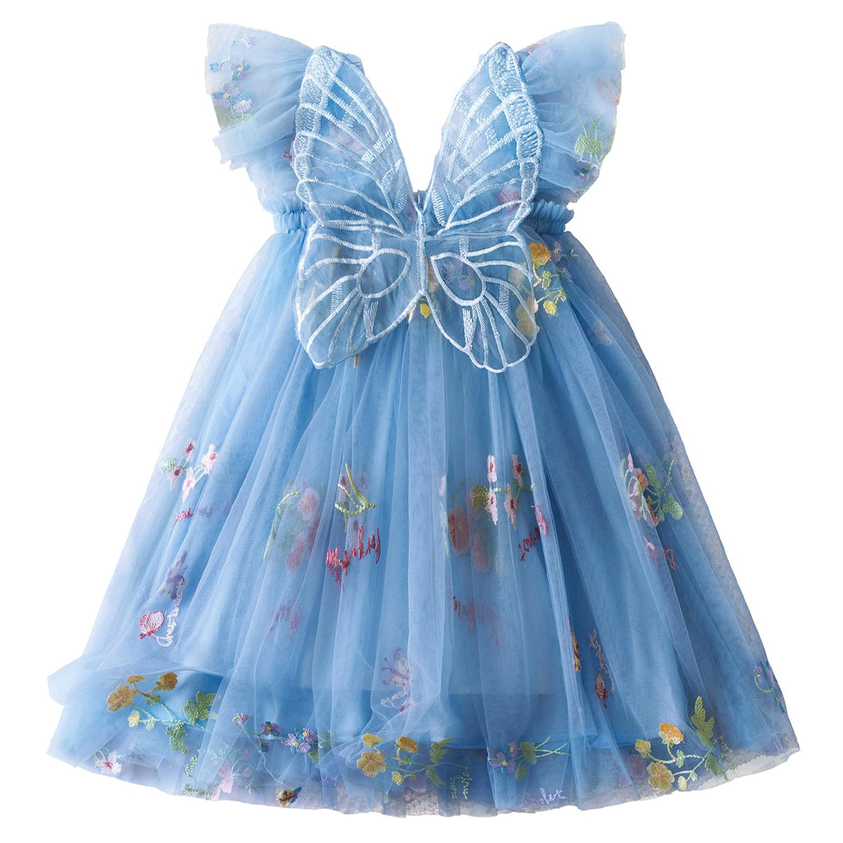 Nileafes Toddler Summer Dress Baby Girl Strap Floral A Line Dress Sleeveless Beach Butterfly Sundress for Toddler Girl