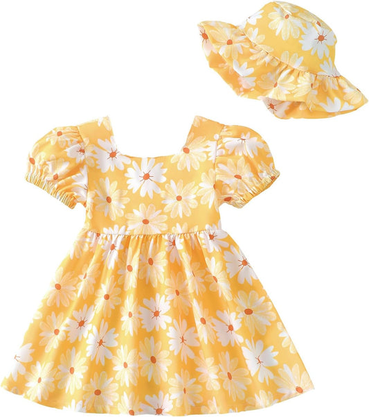 sweetabby Toddler Girl Dress Baby Clothes for Girl Summer Outfits Set 3M-4T