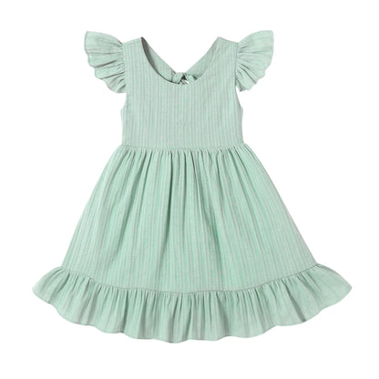 HAPPYMA Toddler Baby Girl Summer Dress Outfits Backless Bow Sundress