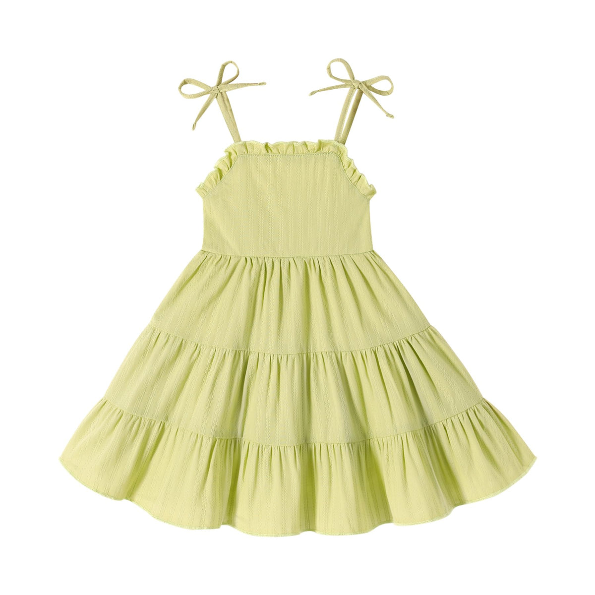 JEELLIGULAR Toddler Girl Summer Dress Tie Strap Sleeveless Sundress White/Floral/Denim Beach Dresses for Baby Girls 12M-6Y