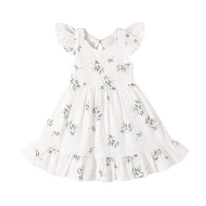 HAPPYMA Toddler Baby Girl Summer Dress Outfits Backless Bow Sundress