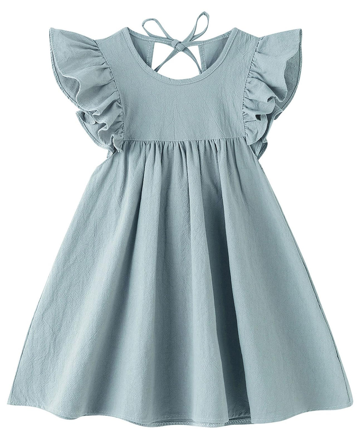 Girls Summer Dress Toddler Ruffle Sleeve Dresses