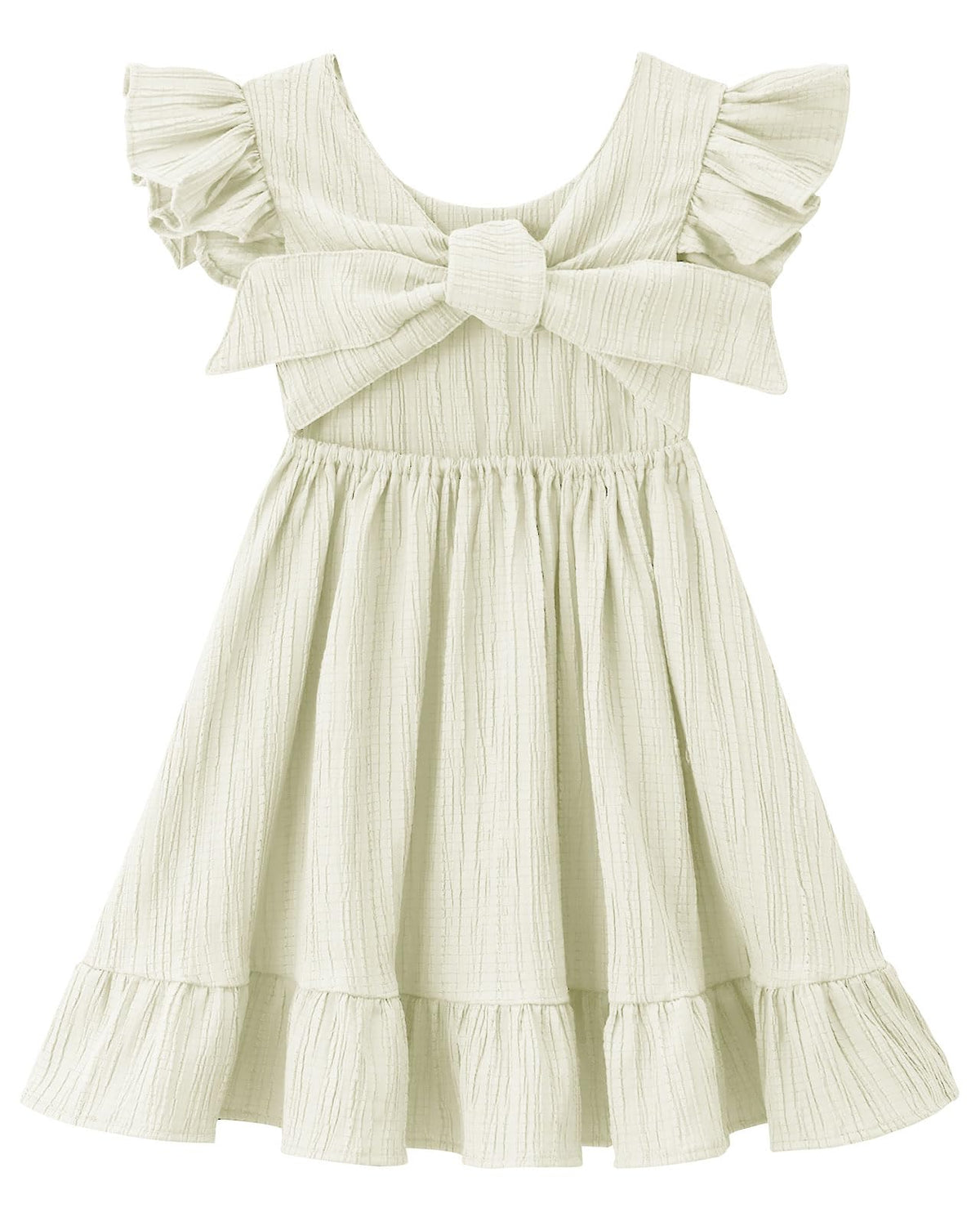 Toddler Girls Swing Backless Ruffle Hem Dress