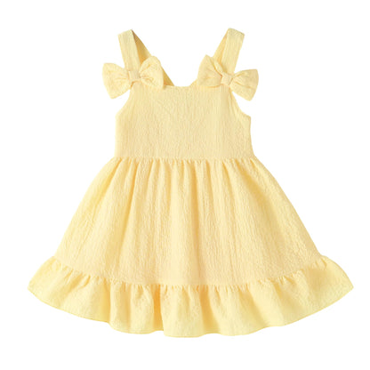 Infant Baby Girl Beach Sundress Casual Sleeveless Smocked Boho Dress Halter Ruffle Toddler Summer Outfits