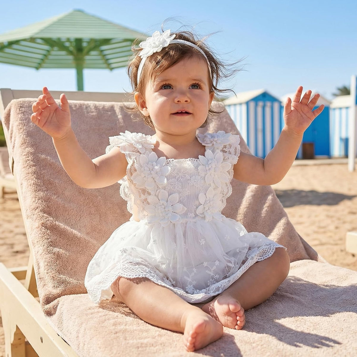 Mtsebmves Newborn Baby Girl Romper Dress Infant Lace Floral Bow Tulle Dress Toddler Girls Photography Outfits