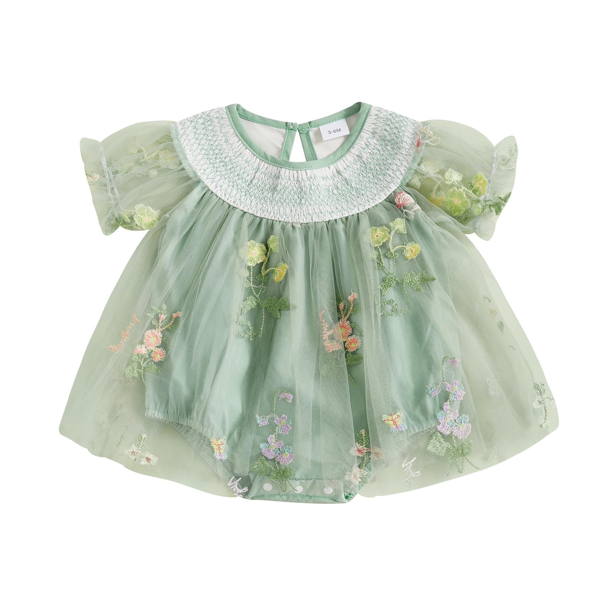 Infant Newborn Baby Girl Outfit Mesh Tulle Flower Butterfly Princess Dress