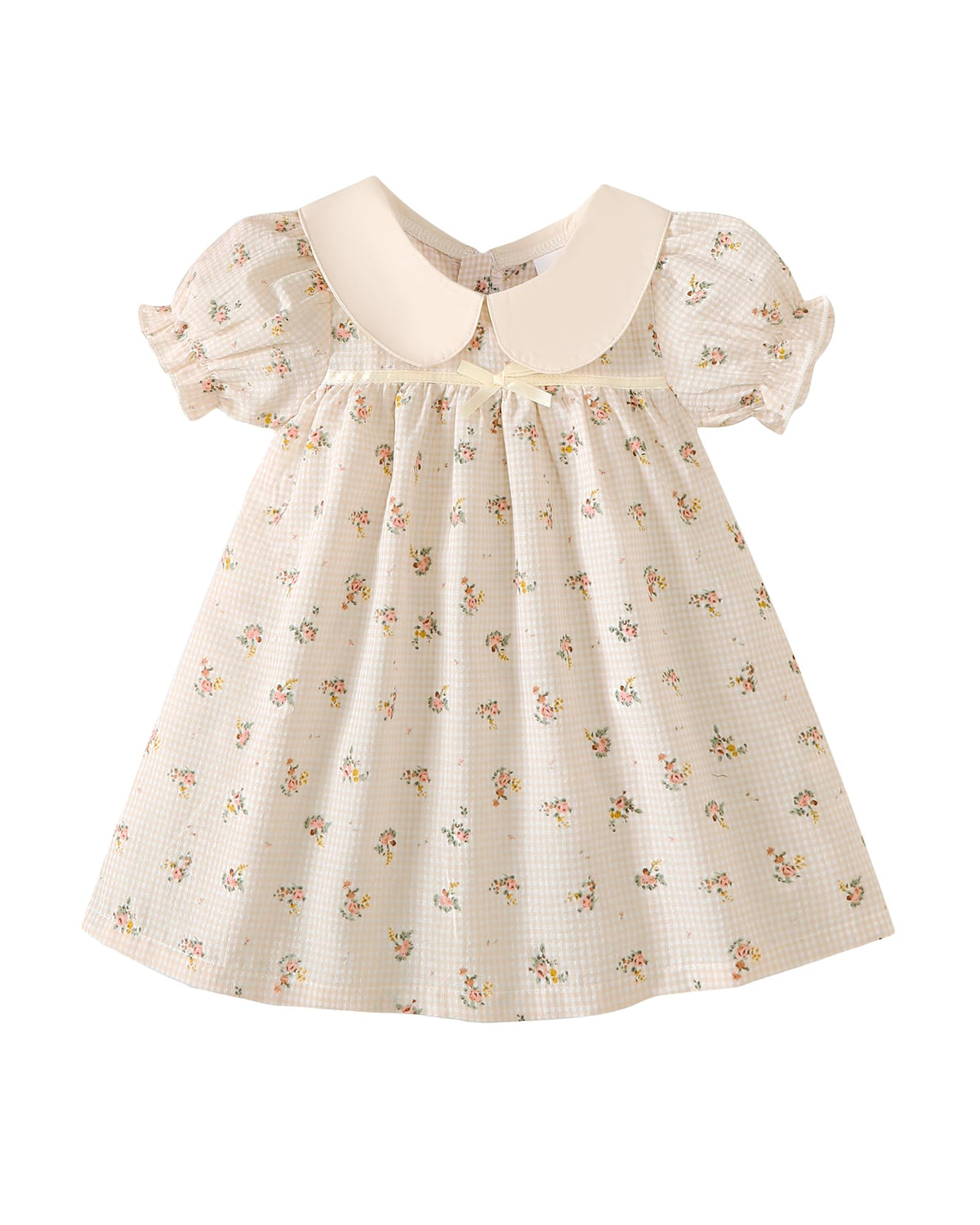Kucnuzki Baby Girl Clothes Cute Spring Summer Sun Dresses Toddler Casual Puff Sleeve Floral Dress Girls Summer Outfits