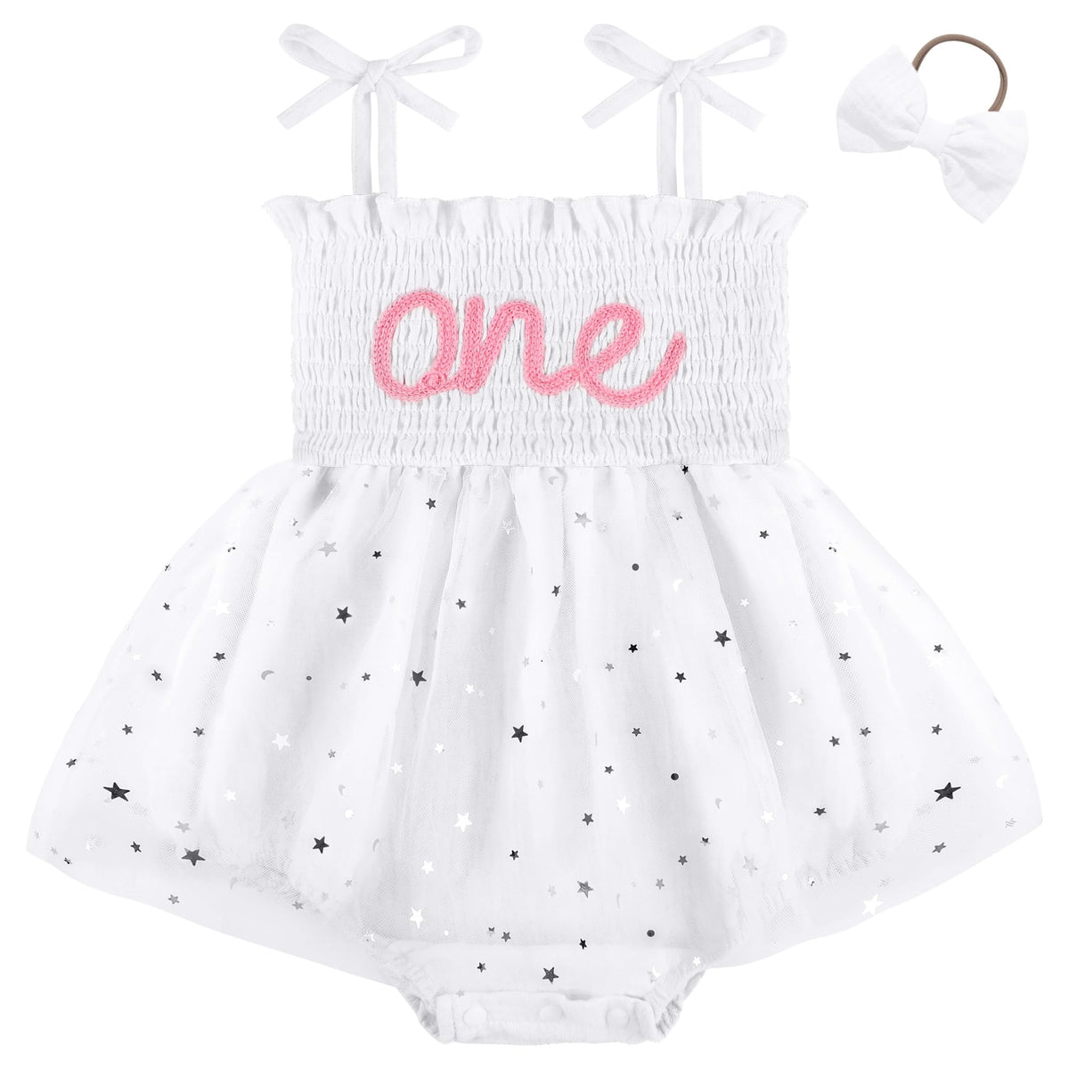 HONGTEYA Baby Girl 1st Birthday Outfit First Romper Tulle Dress Gifts
