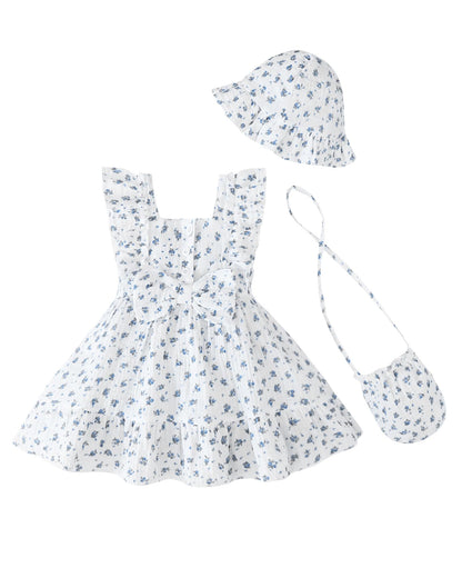 Renotemy Baby Girl Dress Summer Boho Vintage Toddler Baby Girl Clothes 0-3T