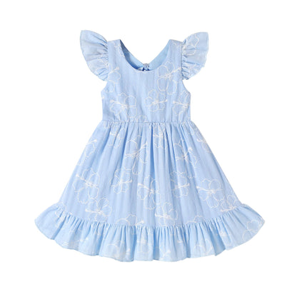 HAPPYMA Toddler Baby Girl Summer Dress Outfits Backless Bow Sundress