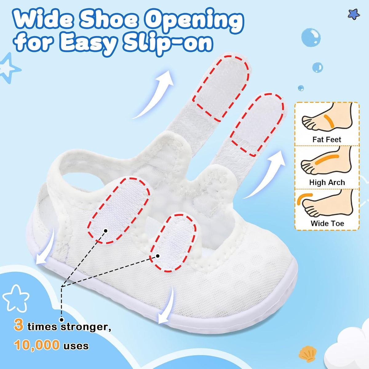 FEETCITY Baby Water Shoes Flexible Quick Dry Aqua Socks Breathable Infant Sandals Boys Girls Summer Beach Swim Shoes Lightweight
