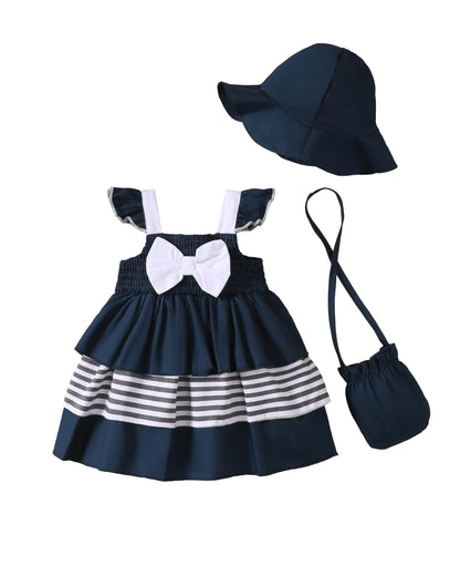 SODLON Baby Girl Dress Infant Newborn Clothes Summer Sleeveless Layer Ruffle Dresses Casual Beach Sundress for Girls 0M-3T