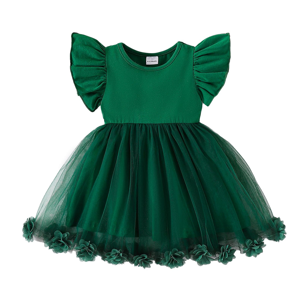 Baby Girl Butterfly Tutu Ruffle Sleeveless Dress 0-24 Months