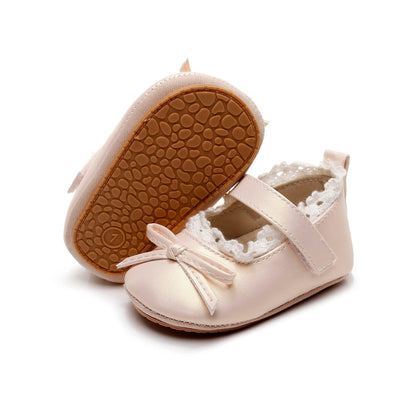 HONGTEYA Baby Girls Shoes Infant Mary Jane Flats Non Slip Newborn Moccasins
