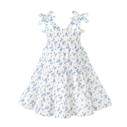 HAPPYMA Toddler Girl Summer Dress Floral Sleeveless Baby Outfits