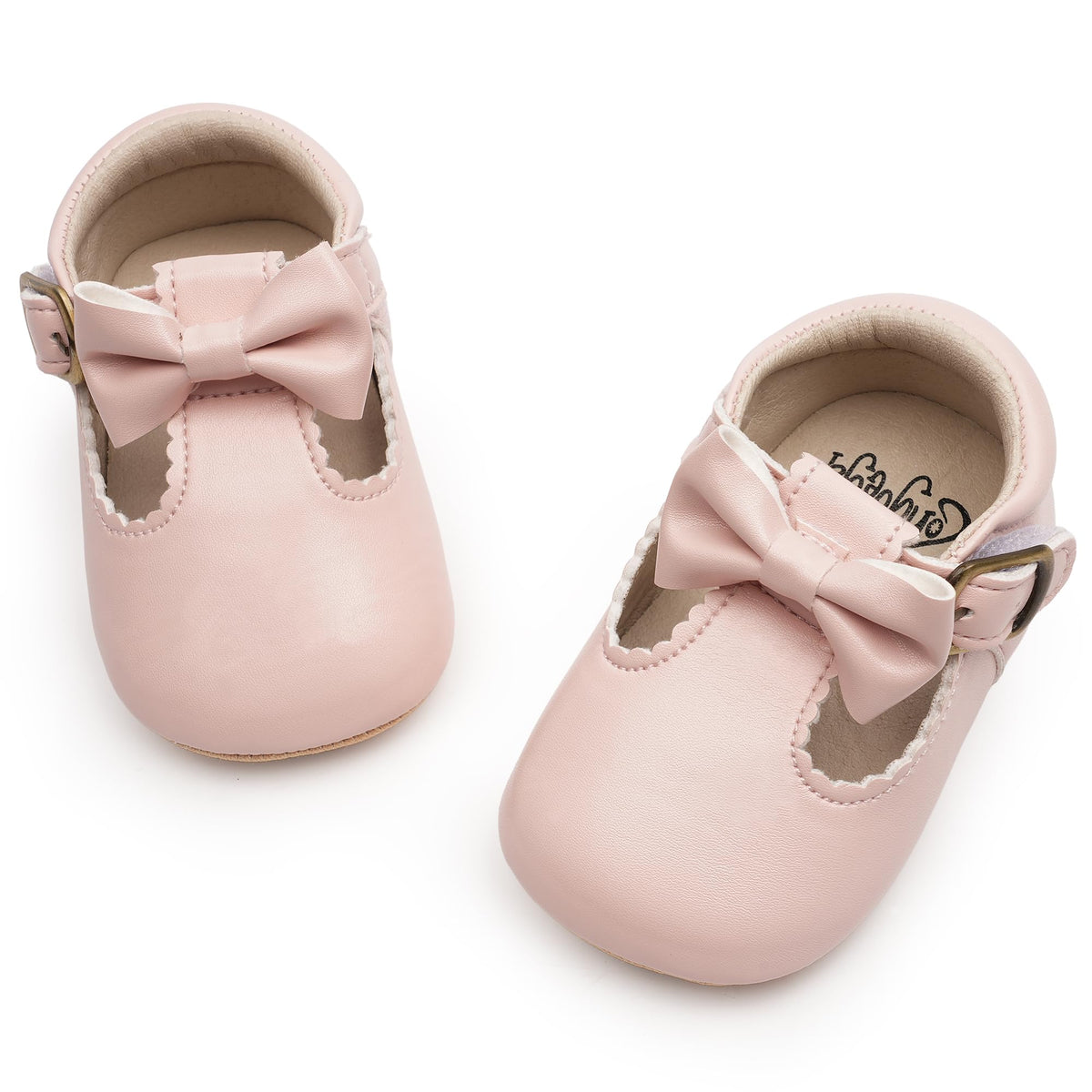 HONGTEYA Baby Girls Shoes Infant Mary Jane Flats Non Slip Newborn Moccasins