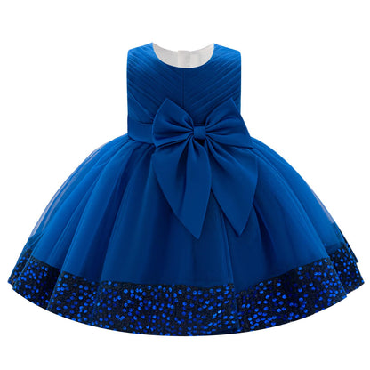 IBAKOM Baby Sleeveless 1st 2nd 3rd Birthday Cake Smash Outfits Toddler Girl Formal Wedding Tea Party Pageant Christmas Dress