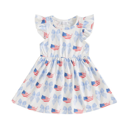 Toddler Baby Girls' Dresses Kid Little Girls Summer Outfit Casual Cartoon Round Neck A-Line Beach Dresses